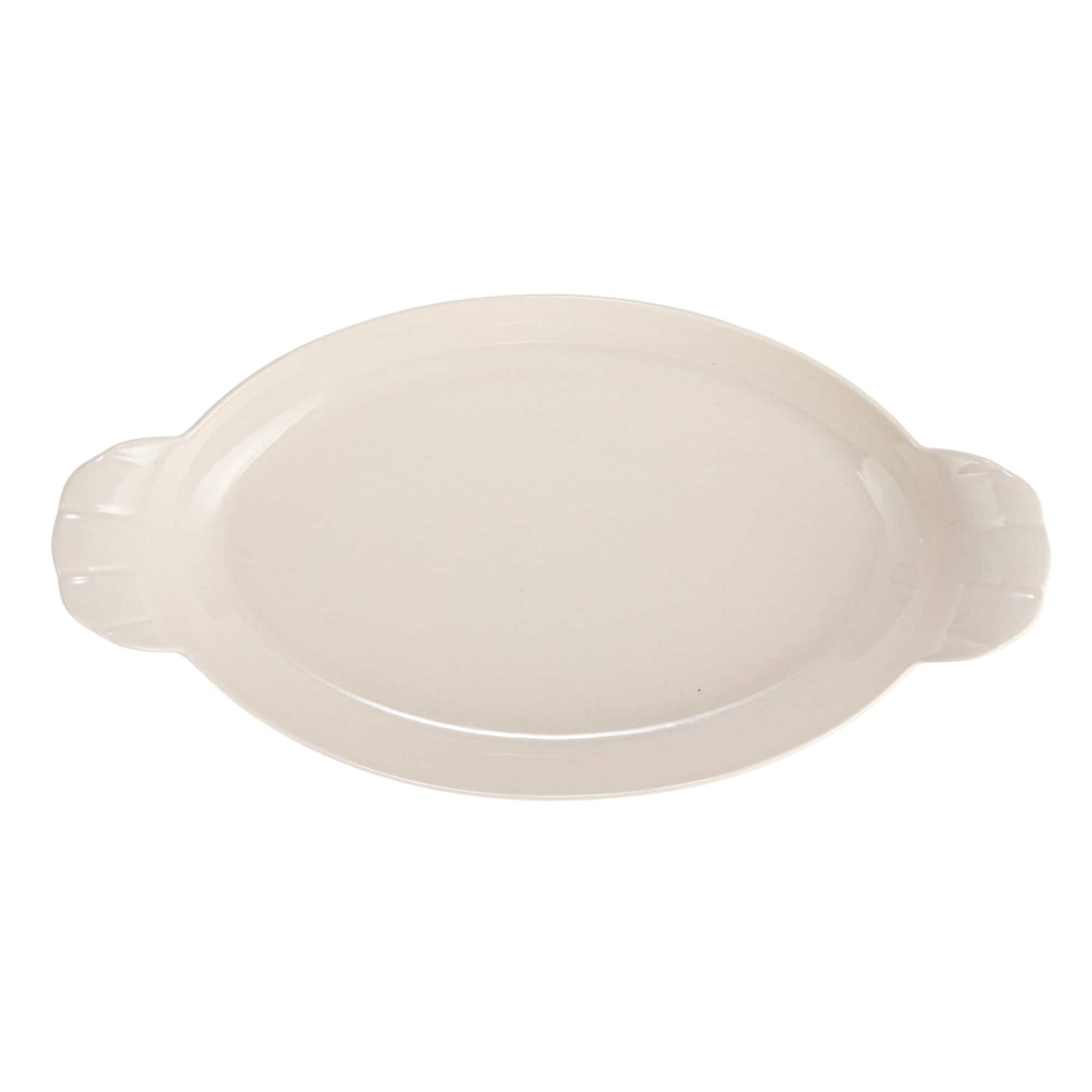 Hello Honey® 10" White Stoneware Trays with Handles, 4ct.